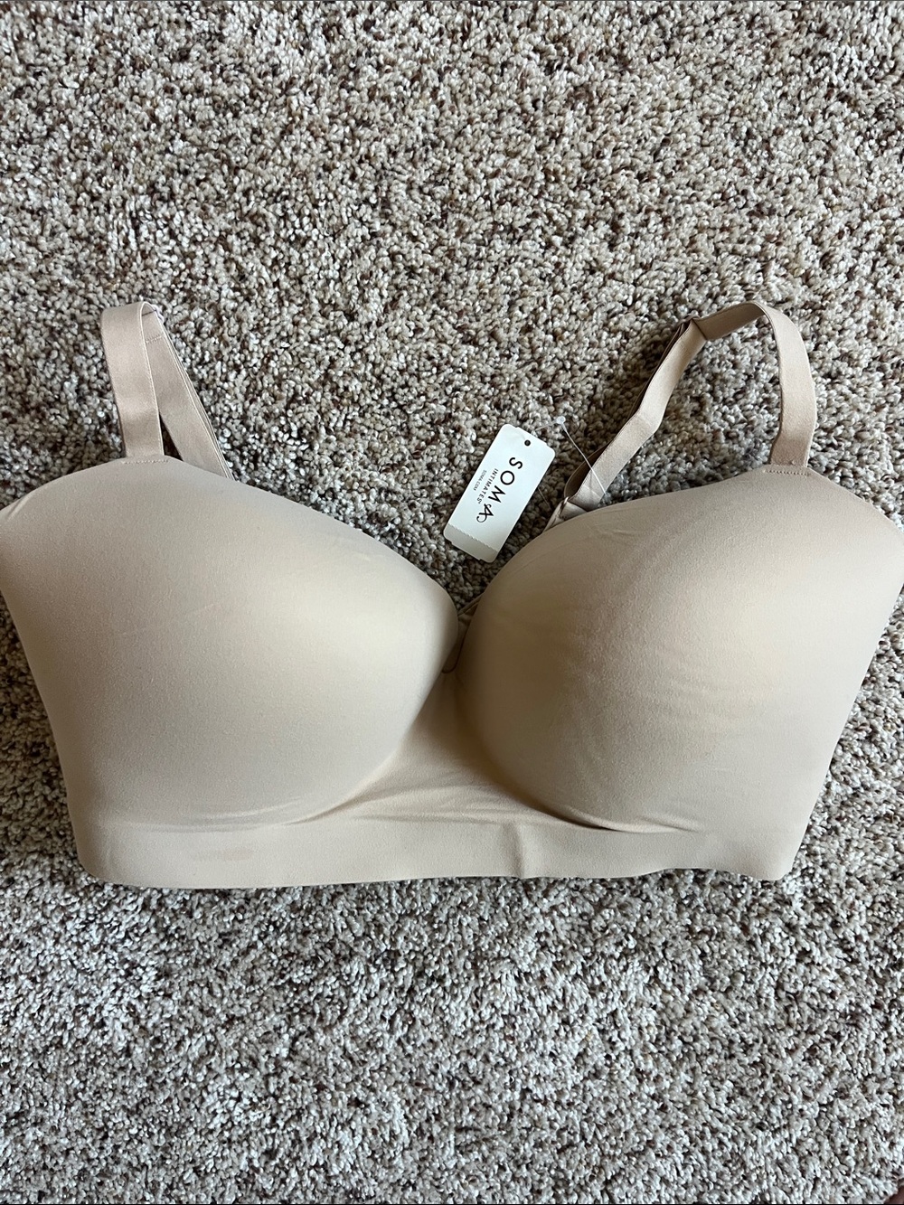 Soma Plus Size Comfort Wireless Neutral  Nude -Shirt Bra Size 42DD